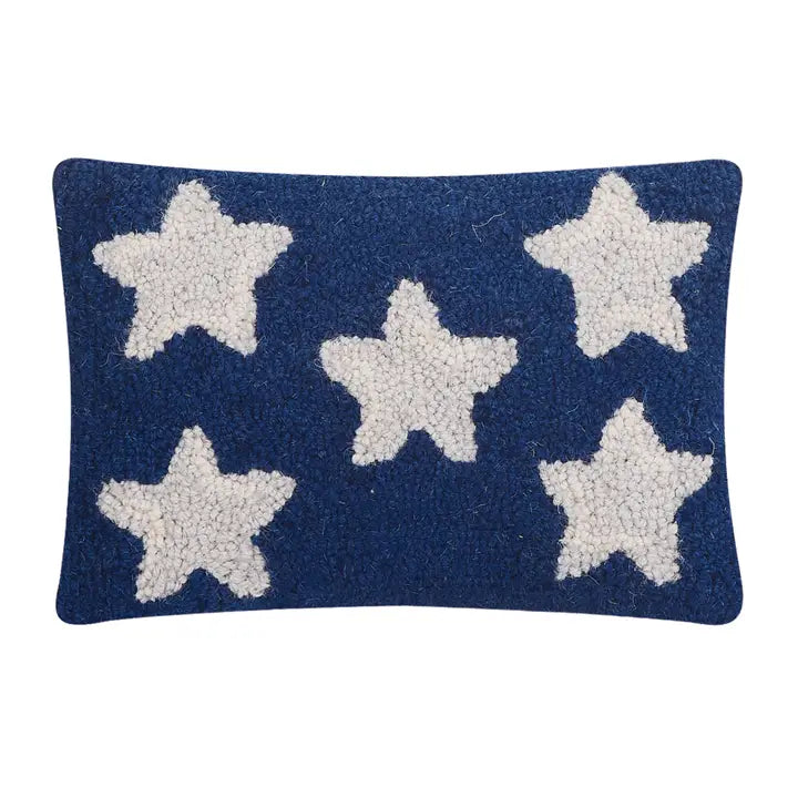 Patriotic Star Hooked Pillow
