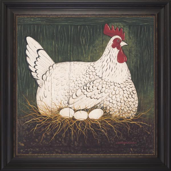 Hen Print Framed Art Picture