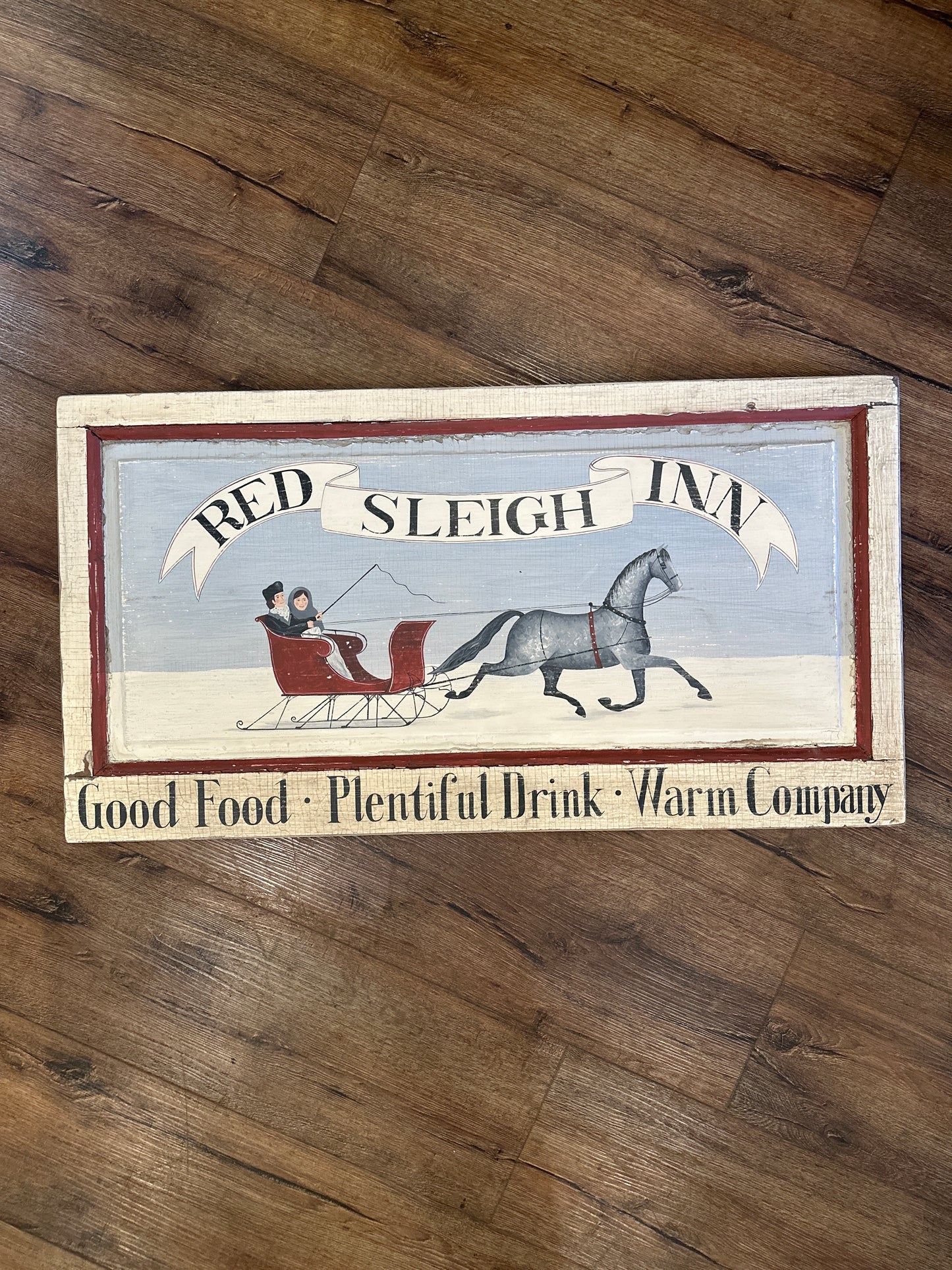 PA. Red Sleigh Inn Tavern Sign