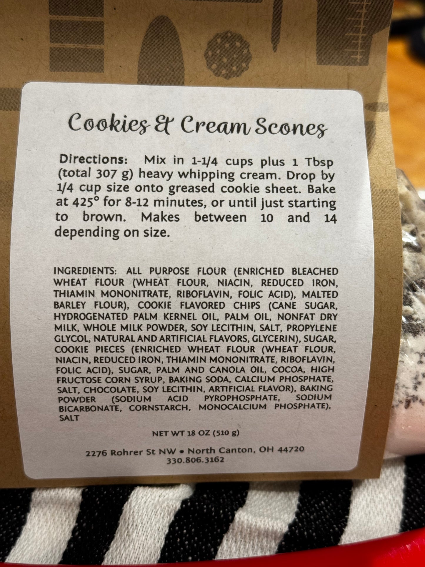 Cookies and Cream Scones from Scratch