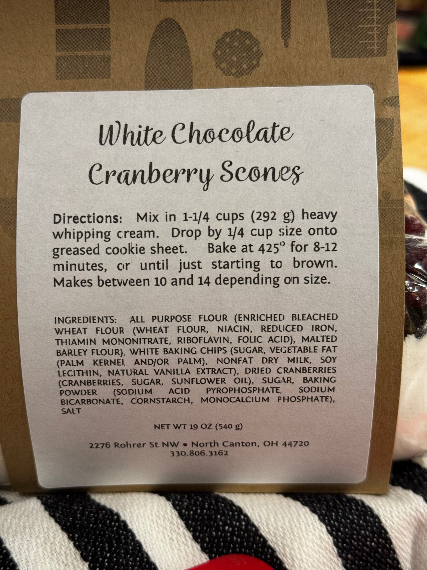 White Chocolate Cranberry Scones From Scratch