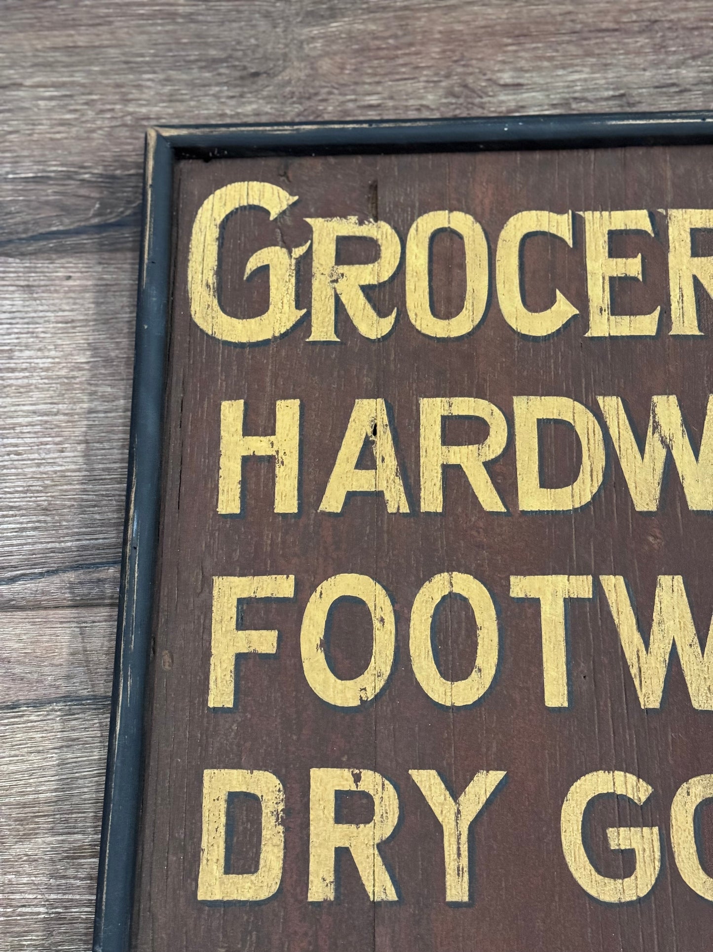 Groceries Hardware Tavern Sign
