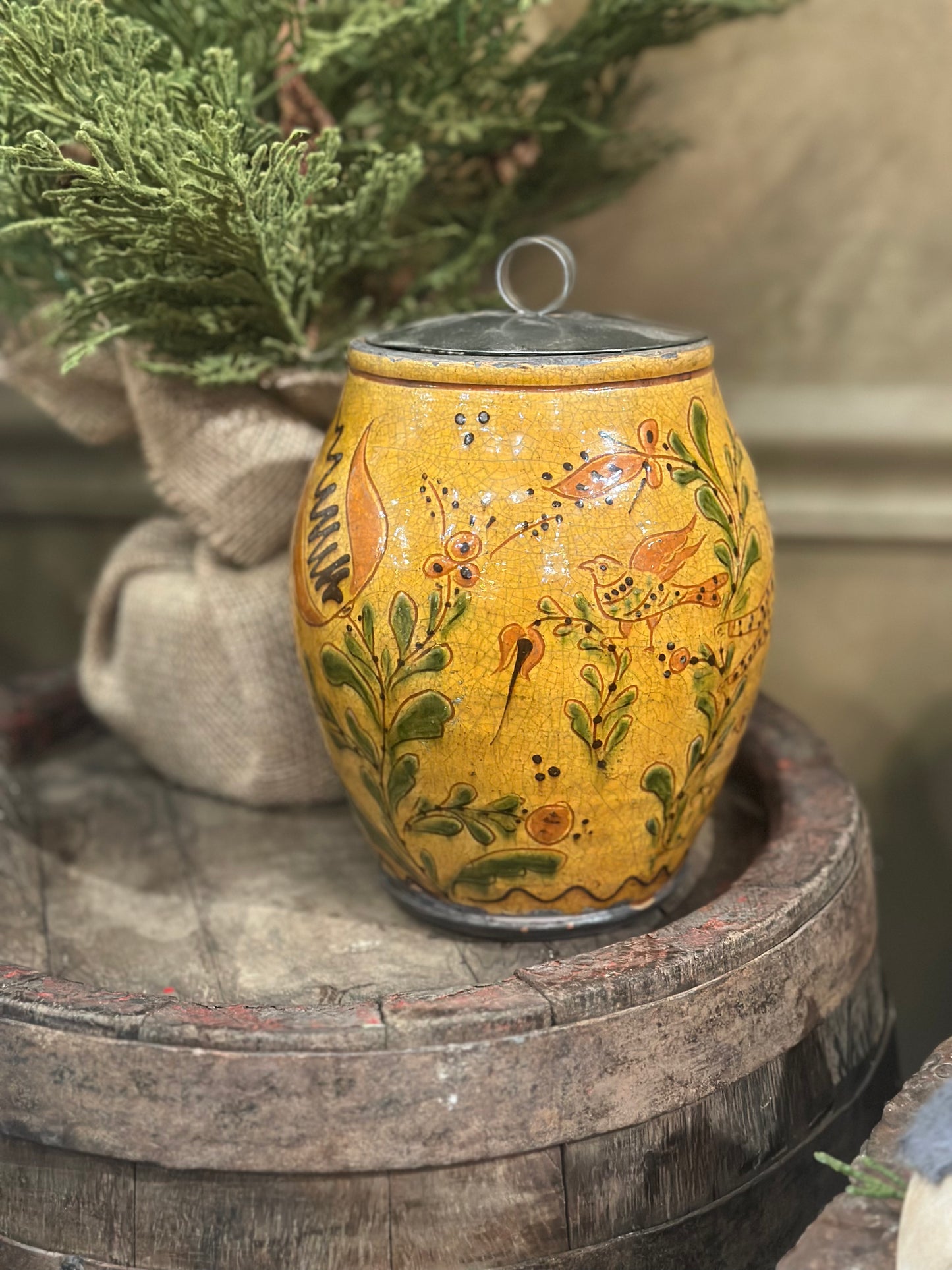 Shooner Couple w/Floral Canister