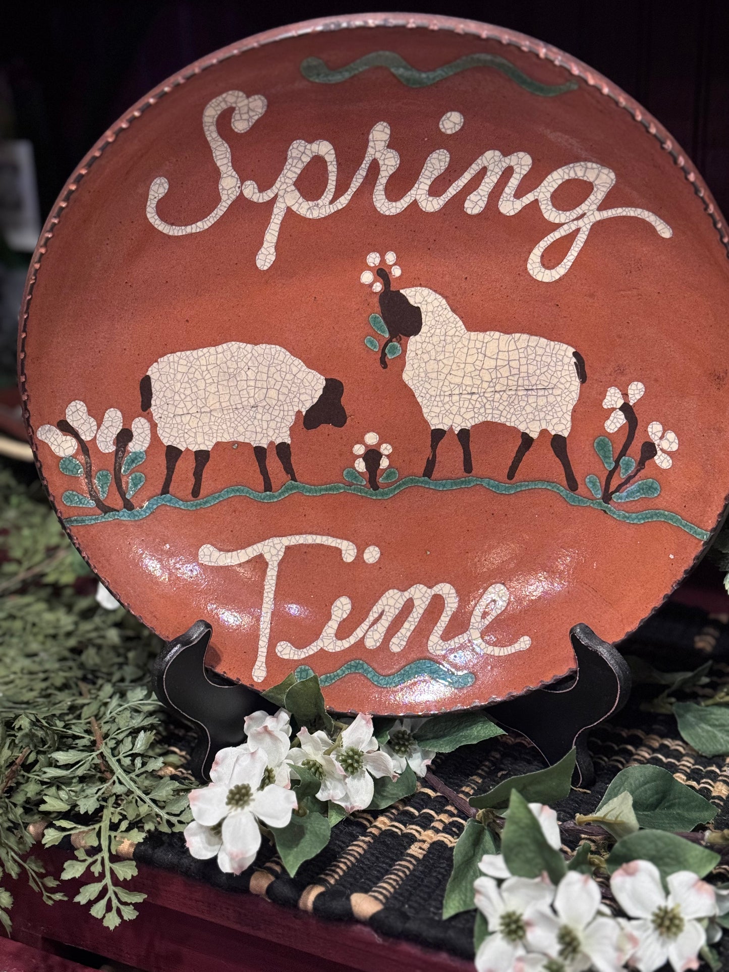 Spring Time W/sheep Plate David T Smith
