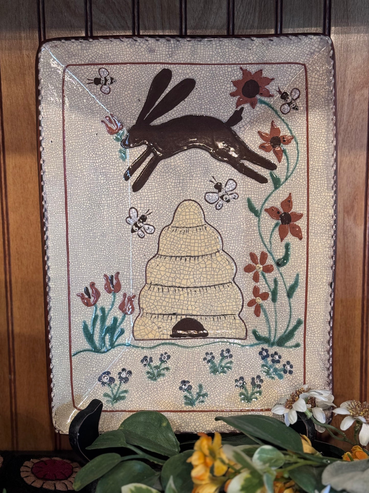 Leaping Bunny w/Beeskep David T Smith