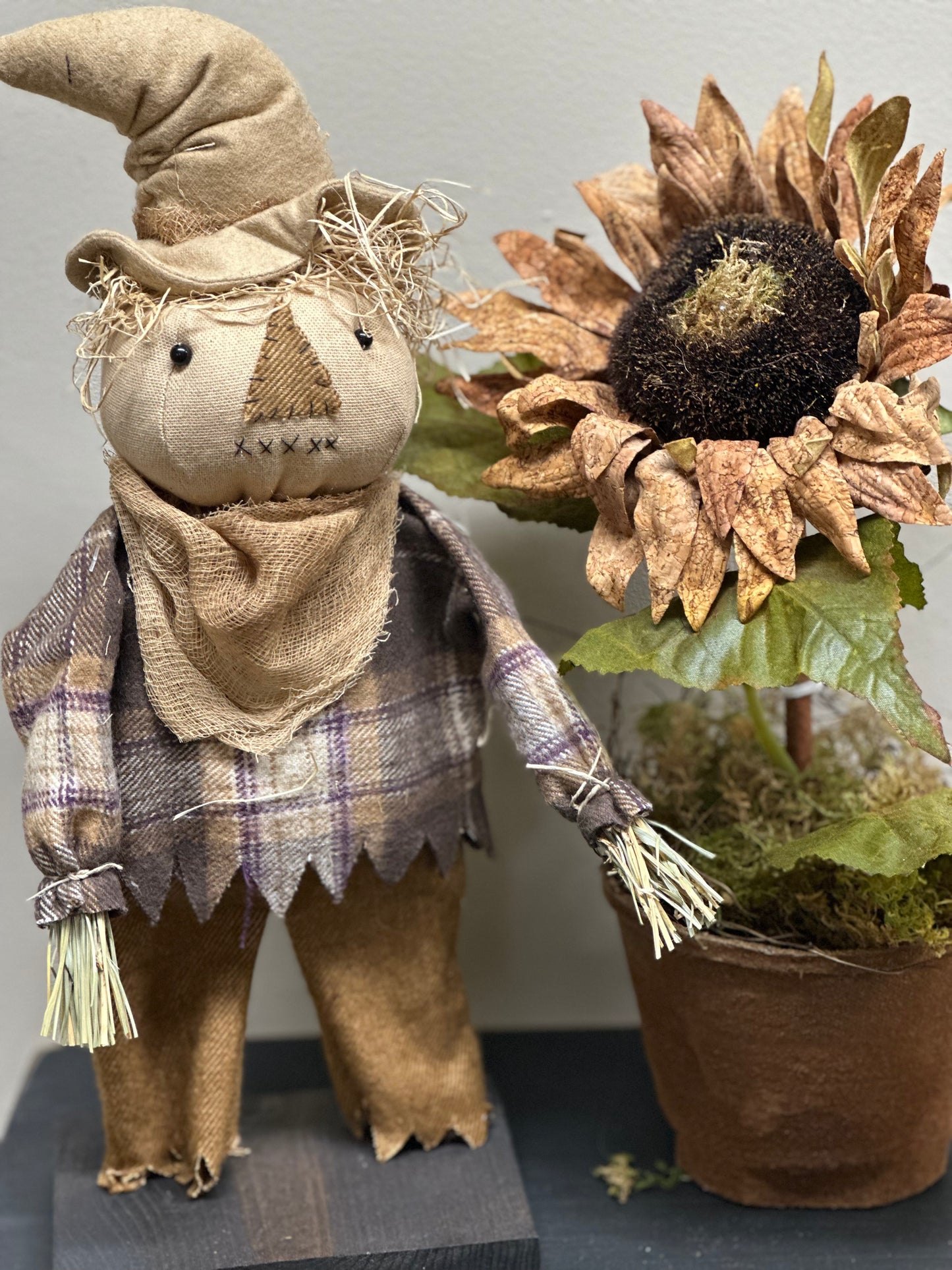 Plaid Shirt Scarecrow Doll