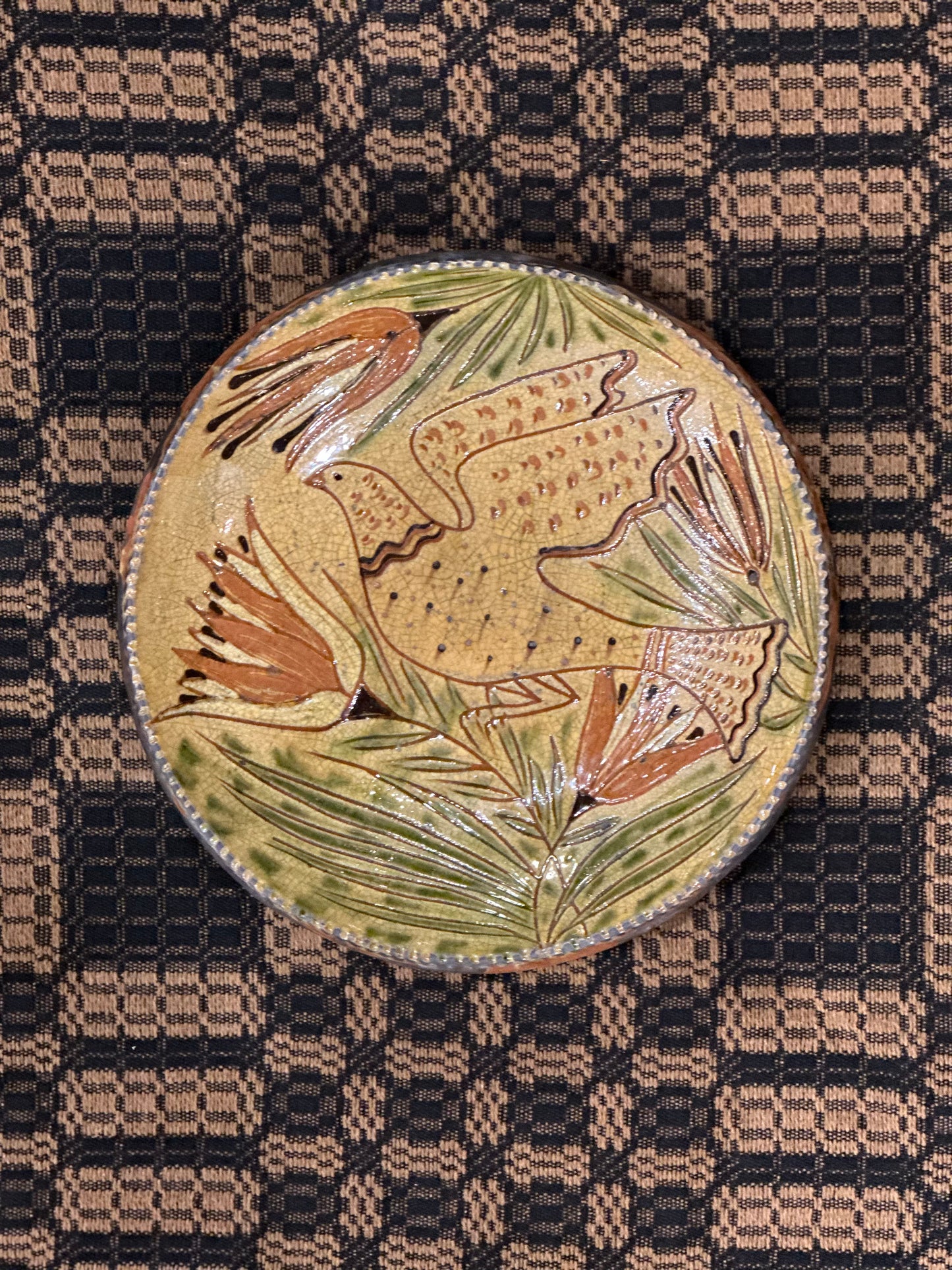 Shooner Medium Polka Dot Bird Plate