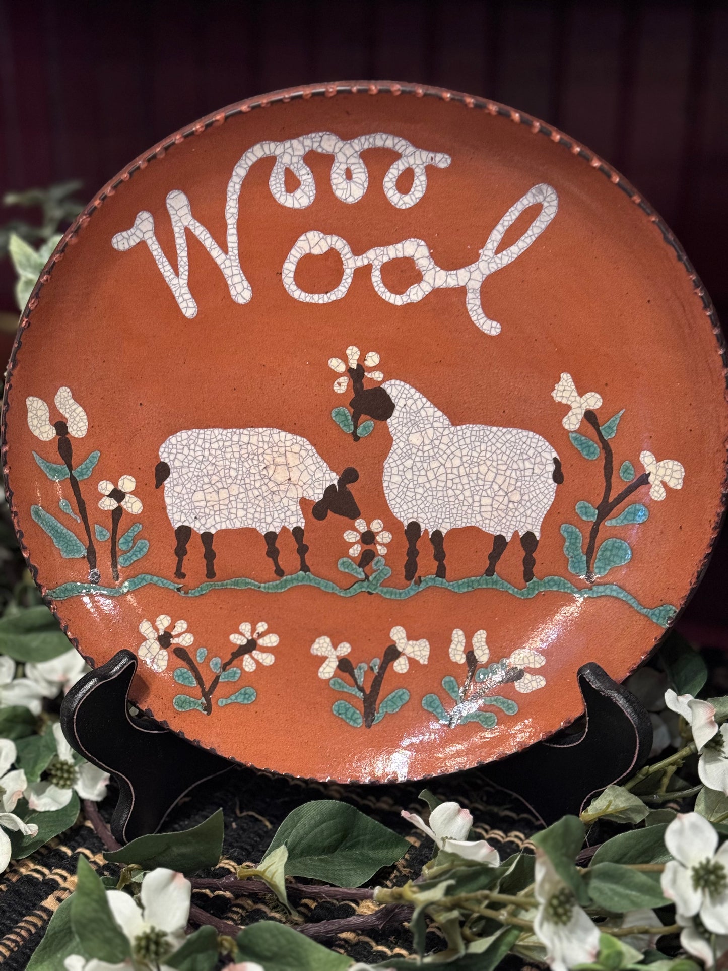 Wool w/Sheep Plate David T Smith