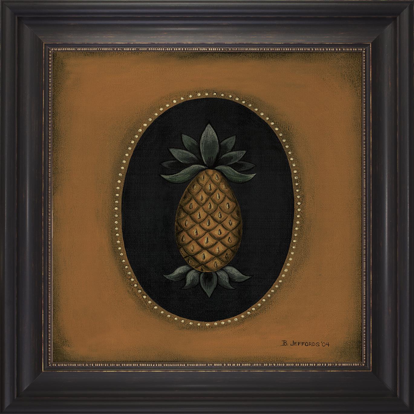 Pineapple Print Framed Art Large