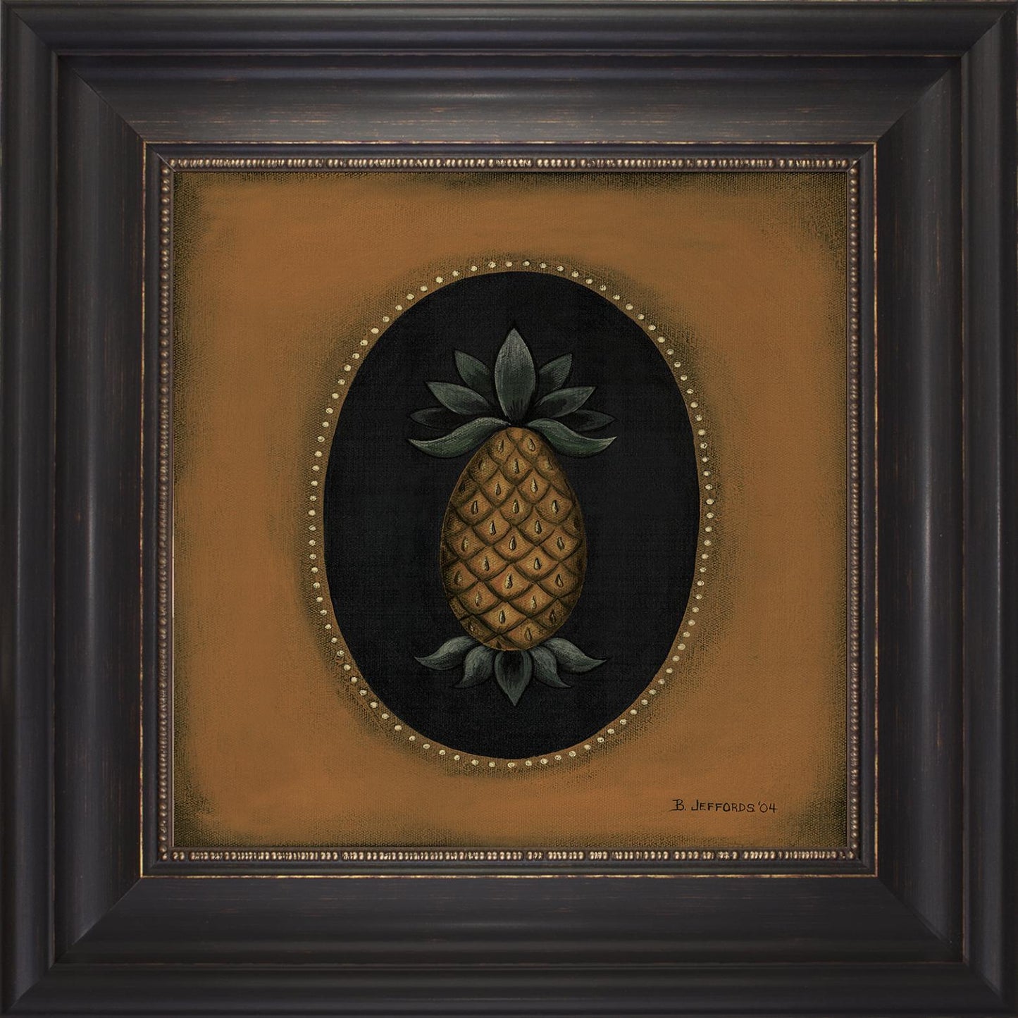 Pineapple Print Framed Art Small