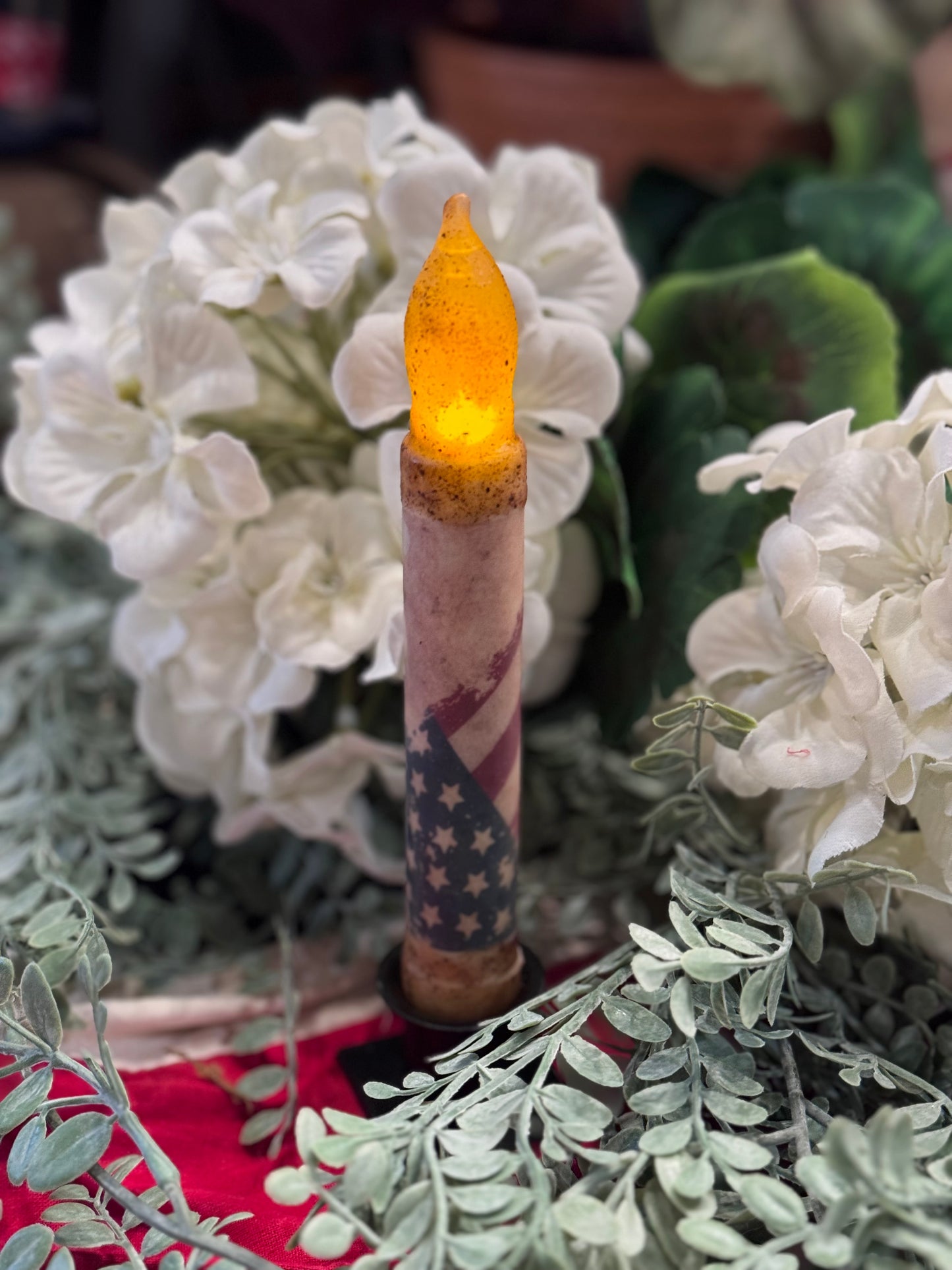 Flag Timer Taper Battery Operated Candles