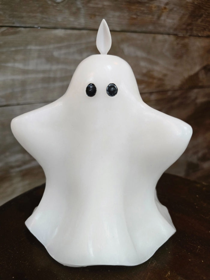 Ghost w/ Hands Moving Flame Candle Fall