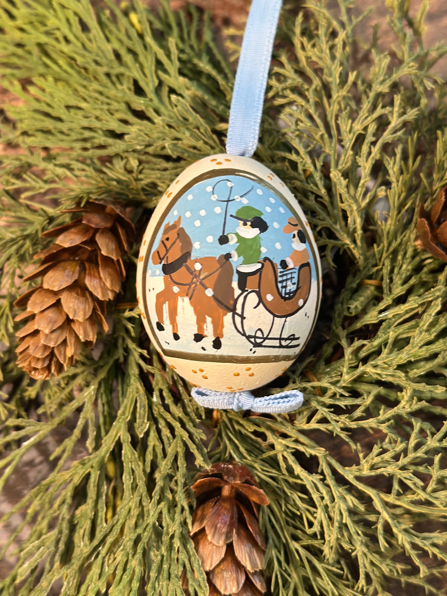 Winter Wonderland Hand Painted Austria Eggs