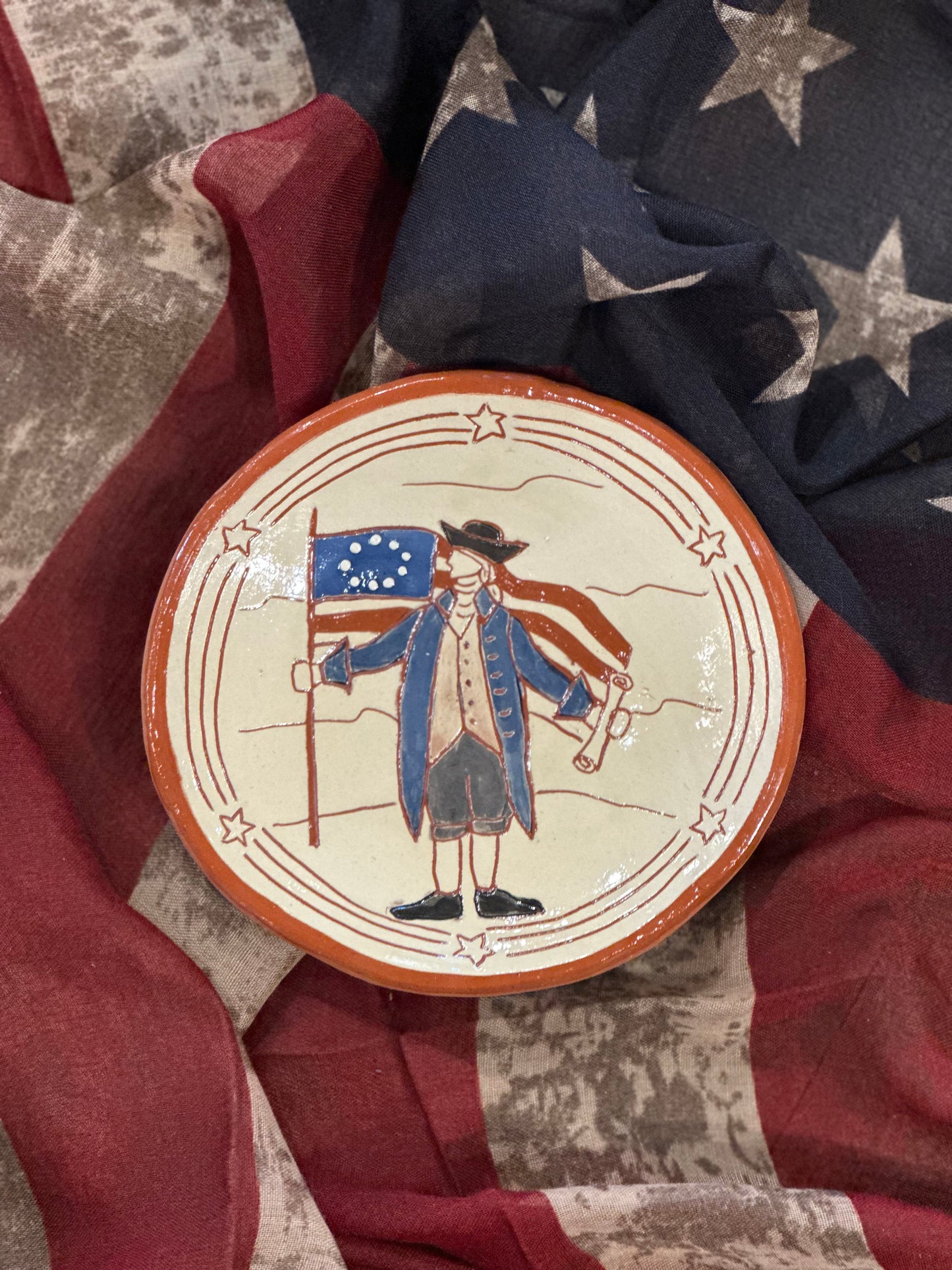 Red Oaks Americana Ben Franklin Plate Summer