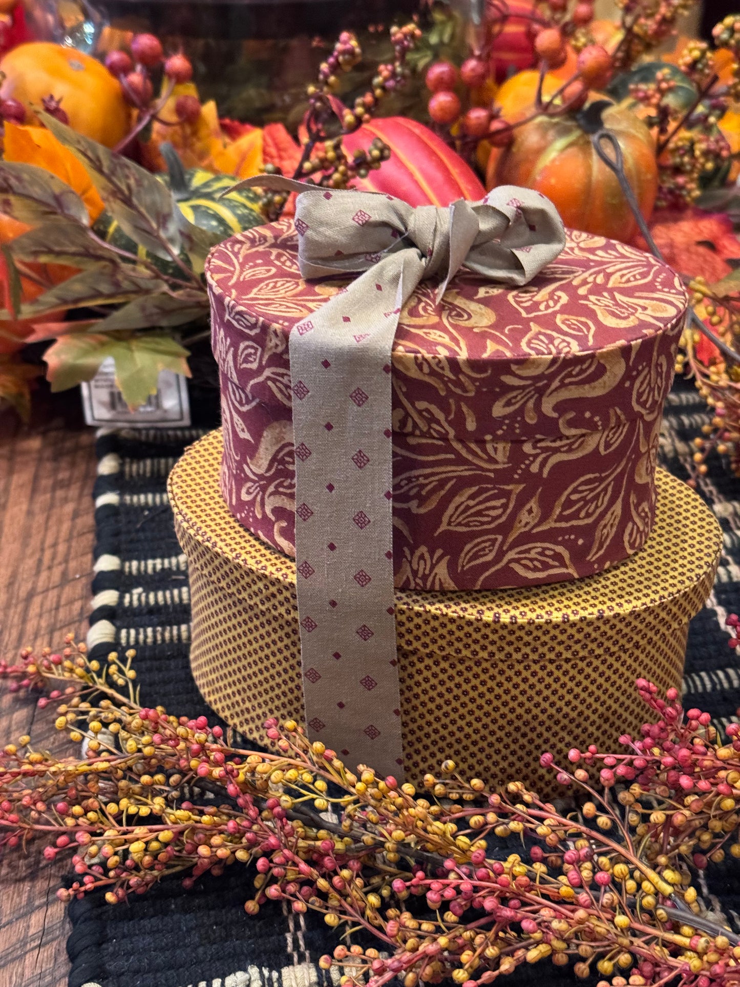 Fabric Covered Boxes Fall