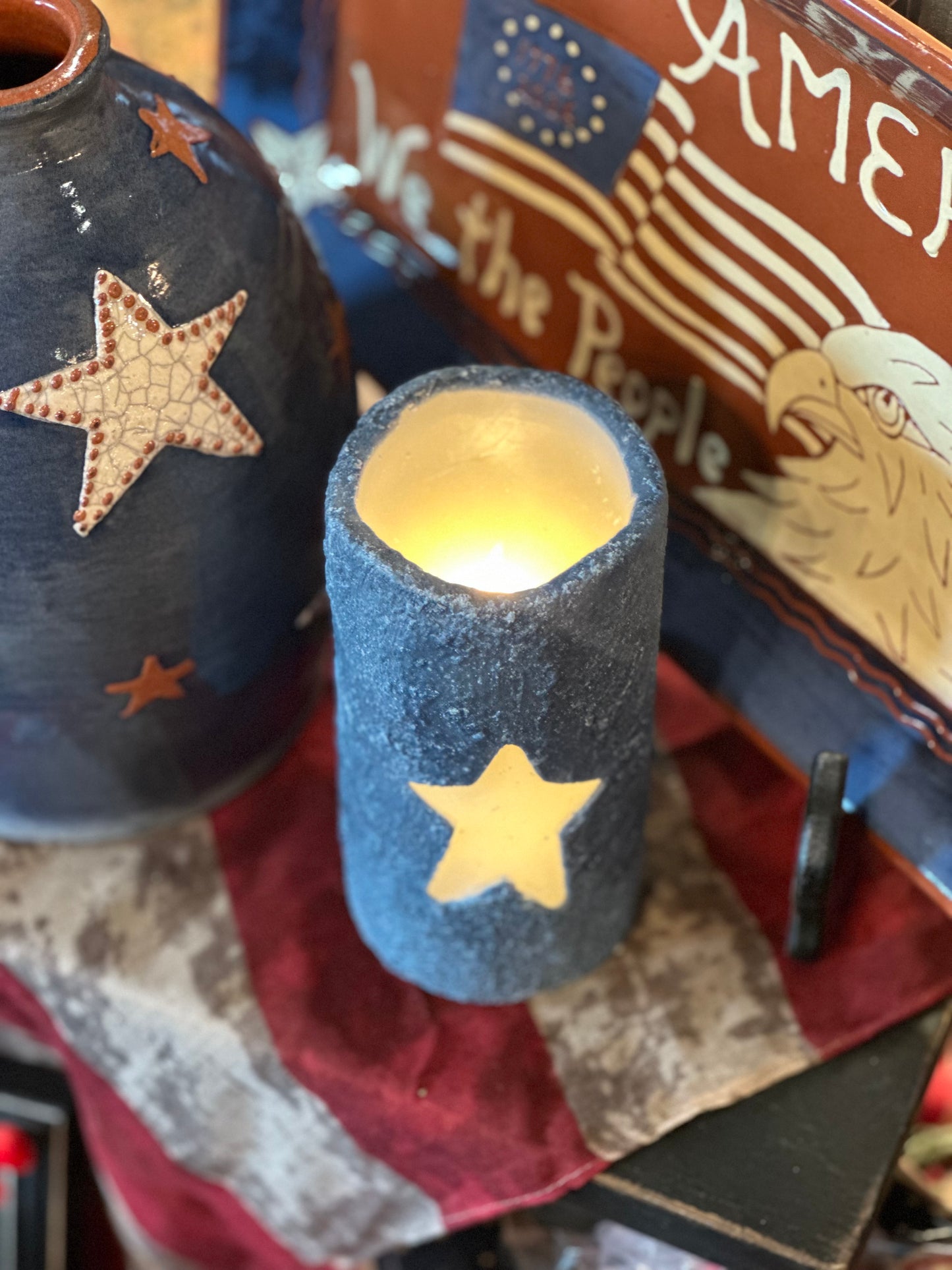Americana Star Timer Candles