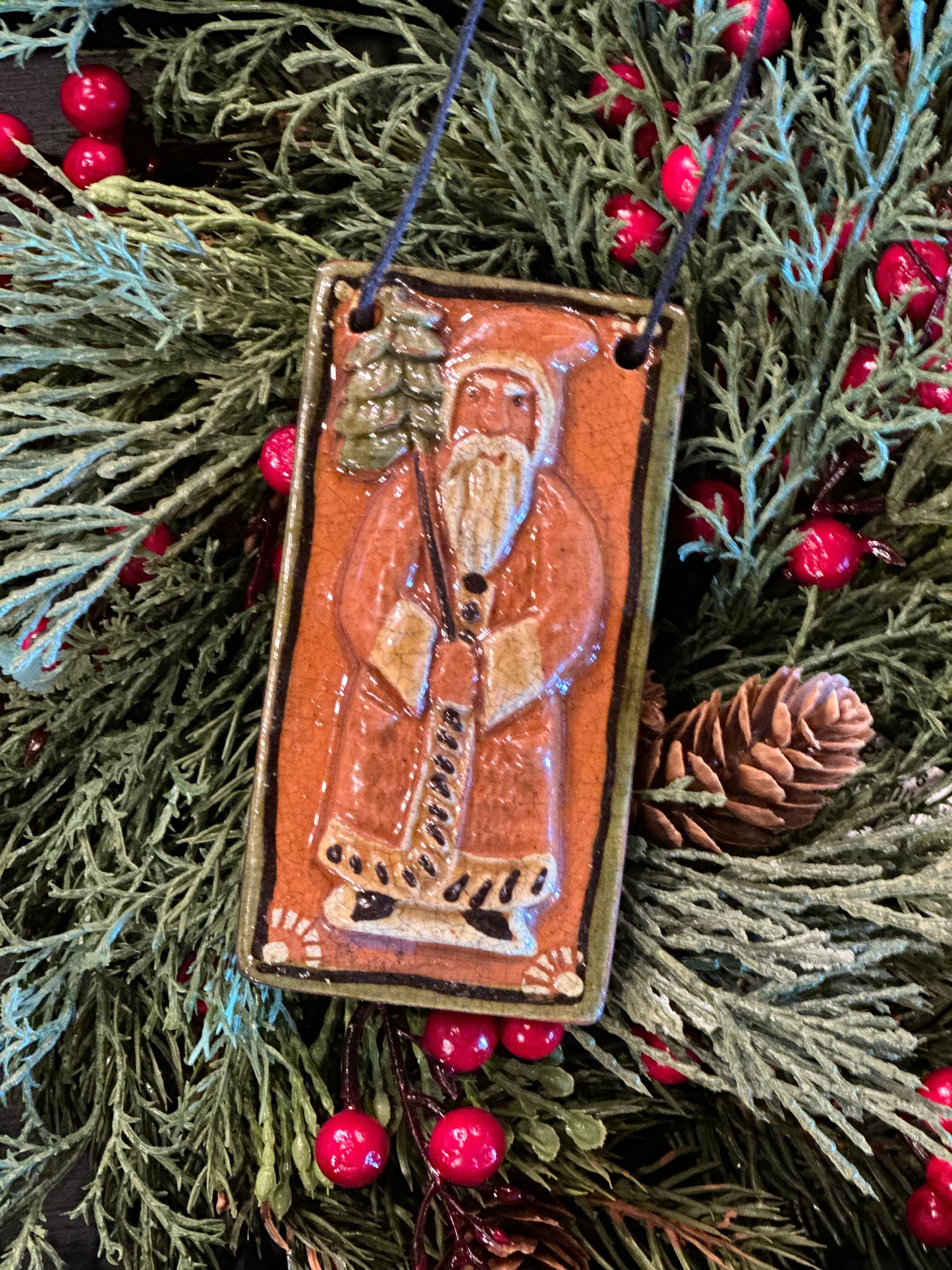 Shooner Standing Santa Ornament