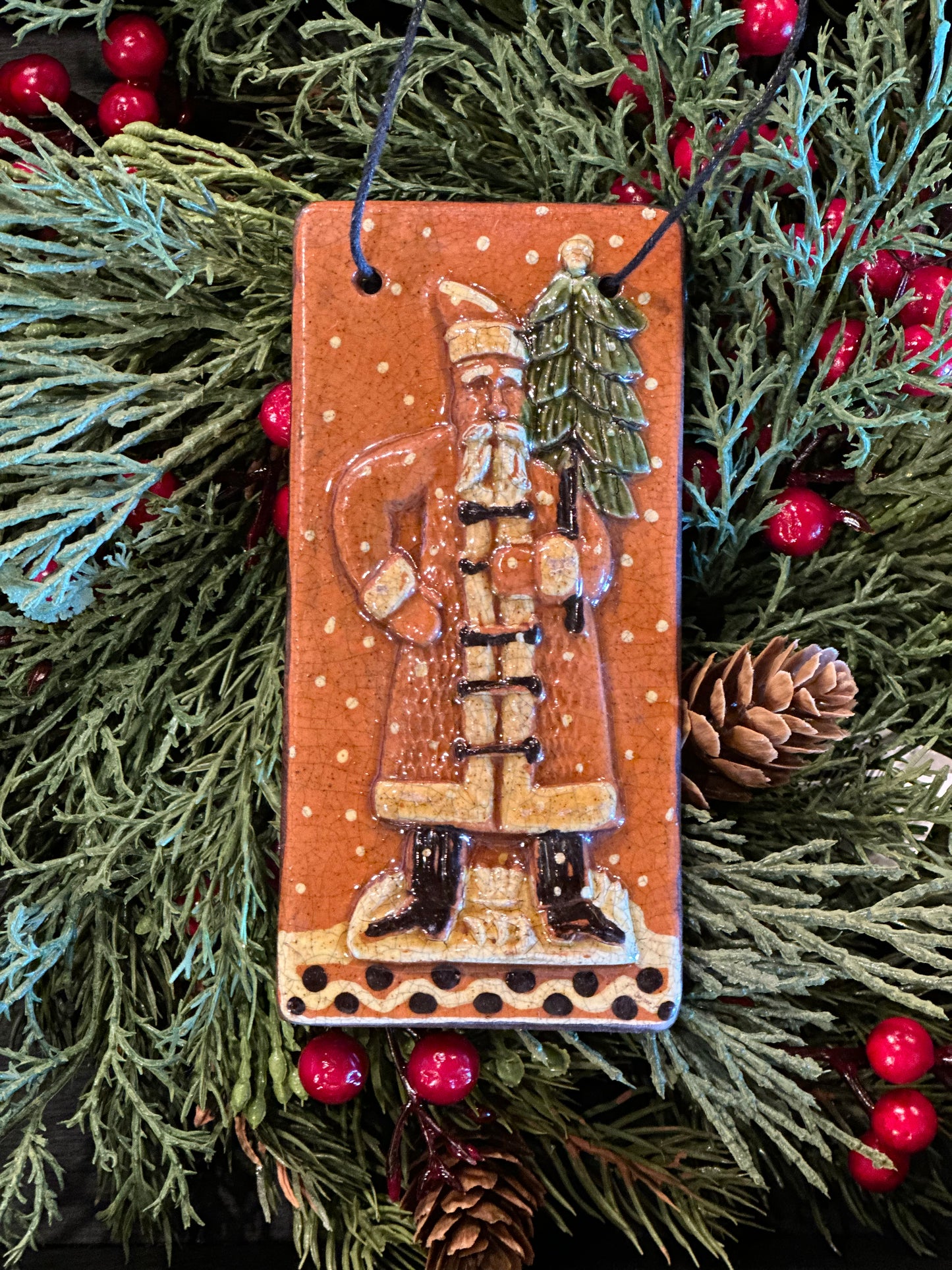 Shooner Tall Santa Ornament