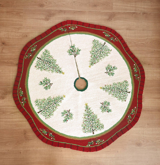 Holiday Pine Hook Treeskirt - Sally Eckman Roberts