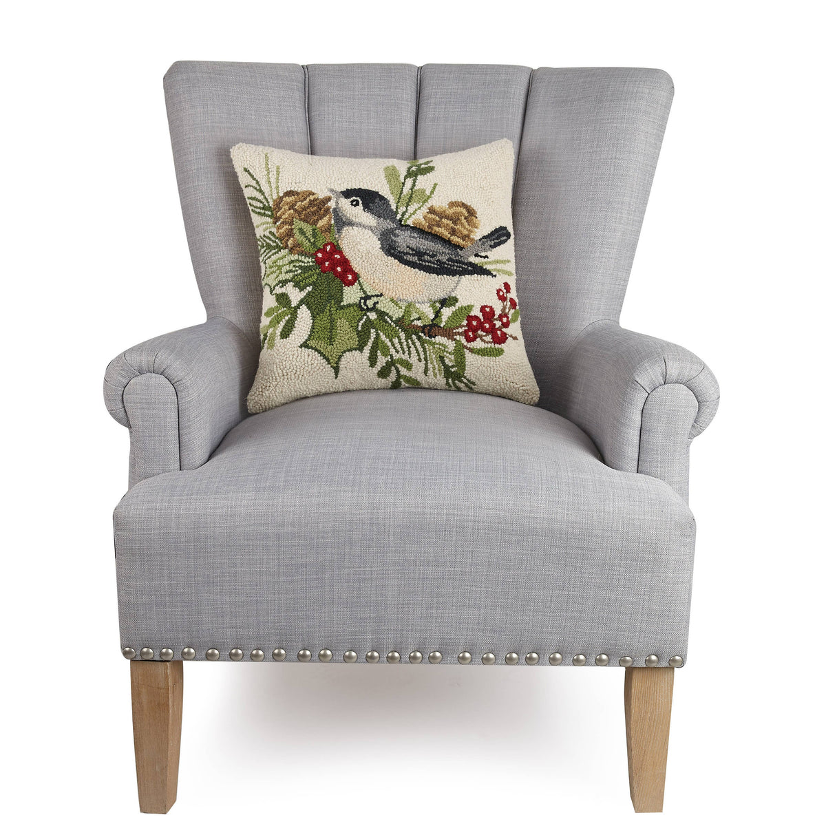 Winter Chickadee Hook Pillow - Susan Winget