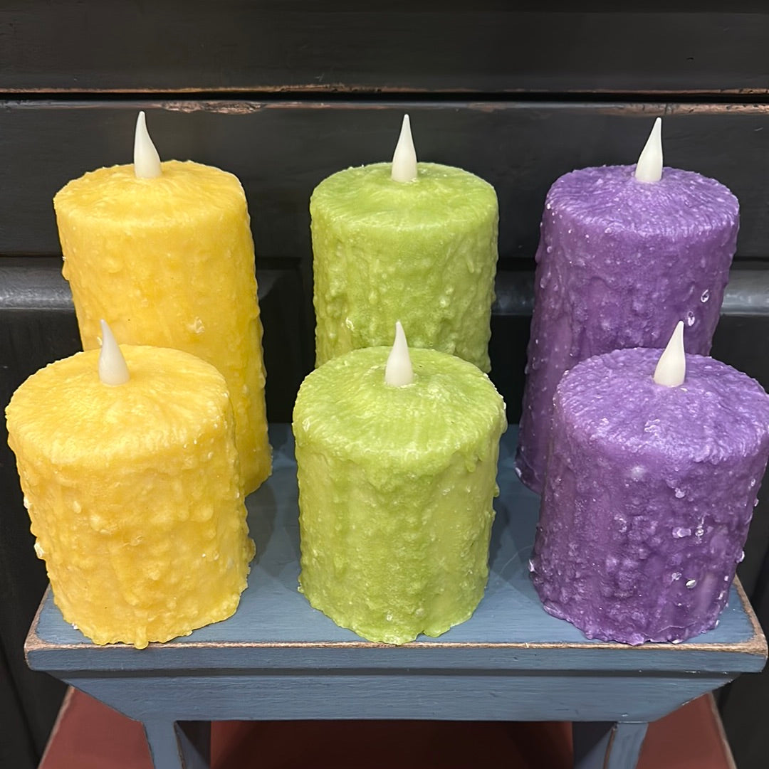 Amish Dipped Pillar Timer Candles Pine Cone Gift Shoppe