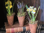 Spring Primitive Pots