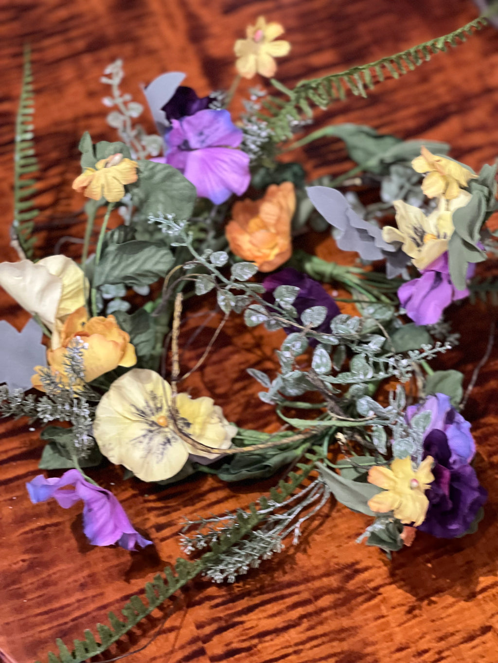 Spring Pansy Candle Ring