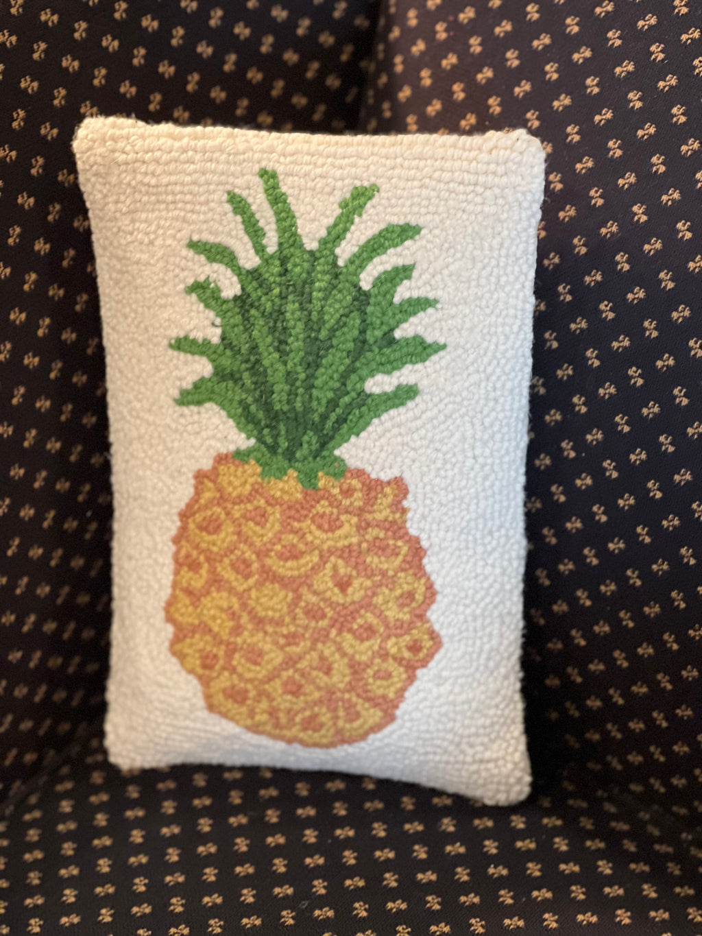 Pineapple Hooked Pillow