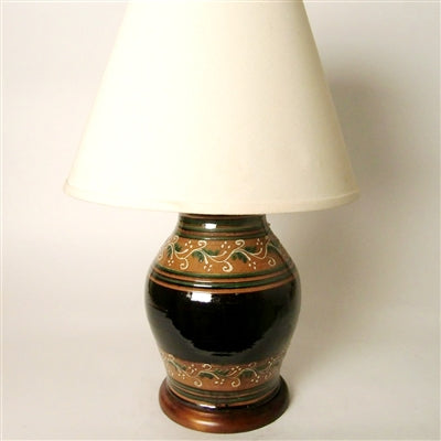 Moravian Lamp with Floral Band