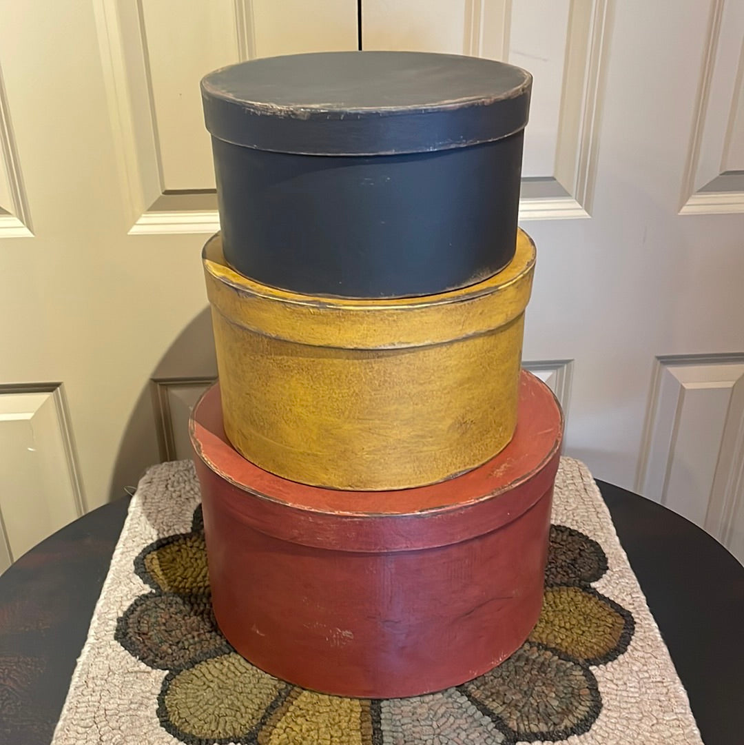 Stenciled Paper-mâché Box Sets