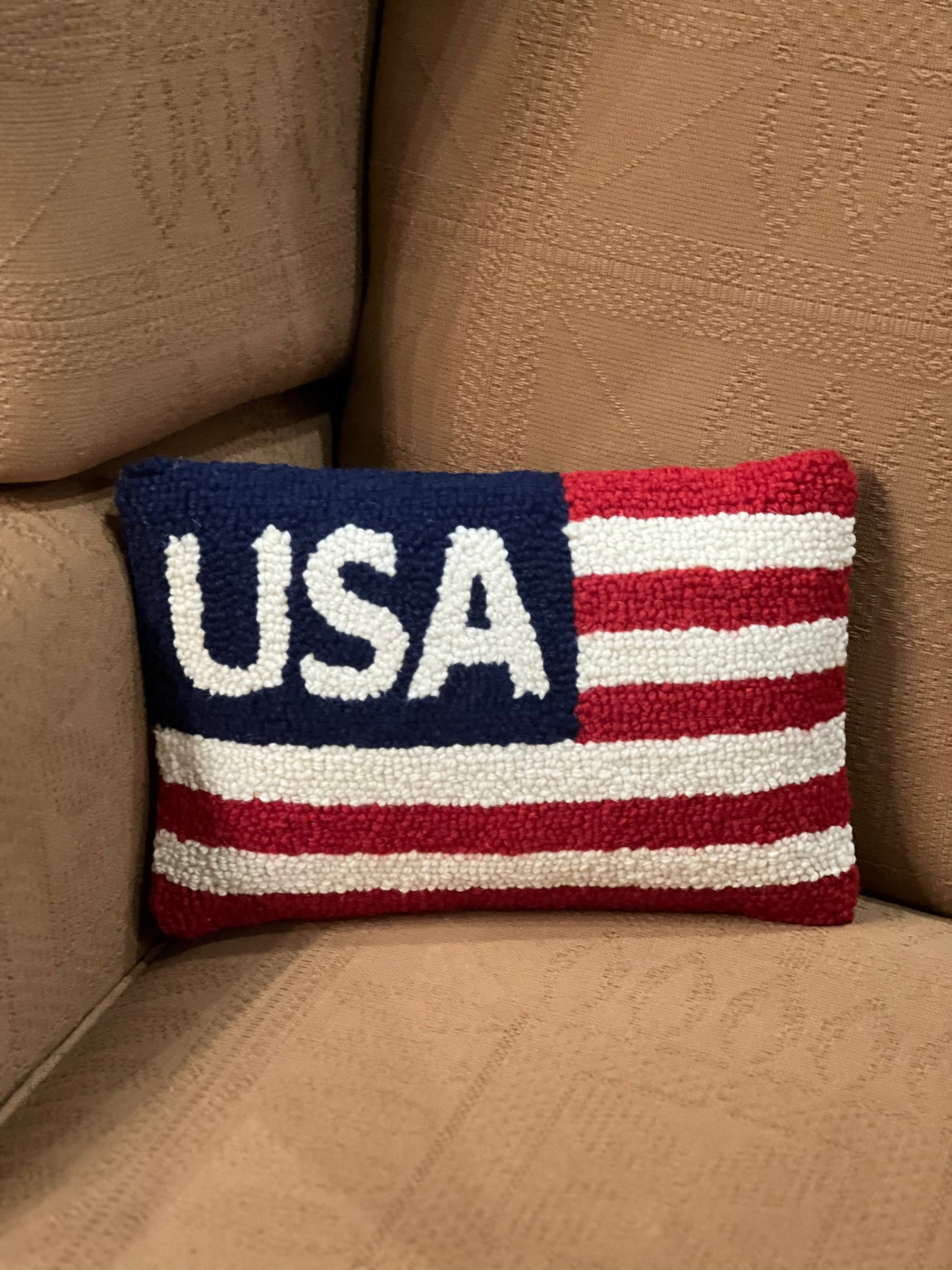 USA Hooked Pillow