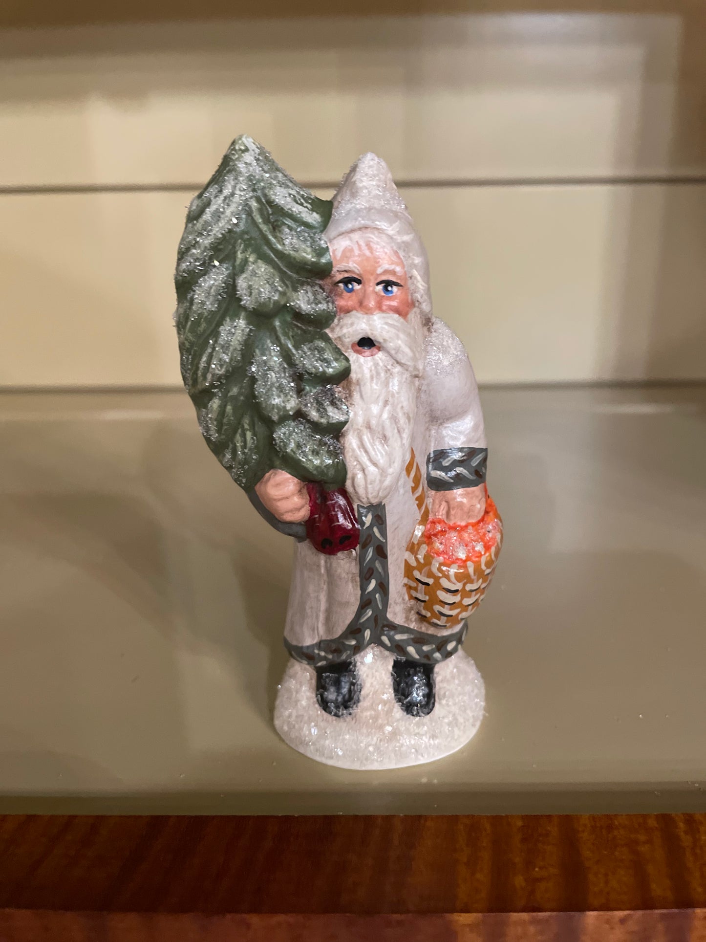 Stone Ridge Chalkware Gray St Nick Winter