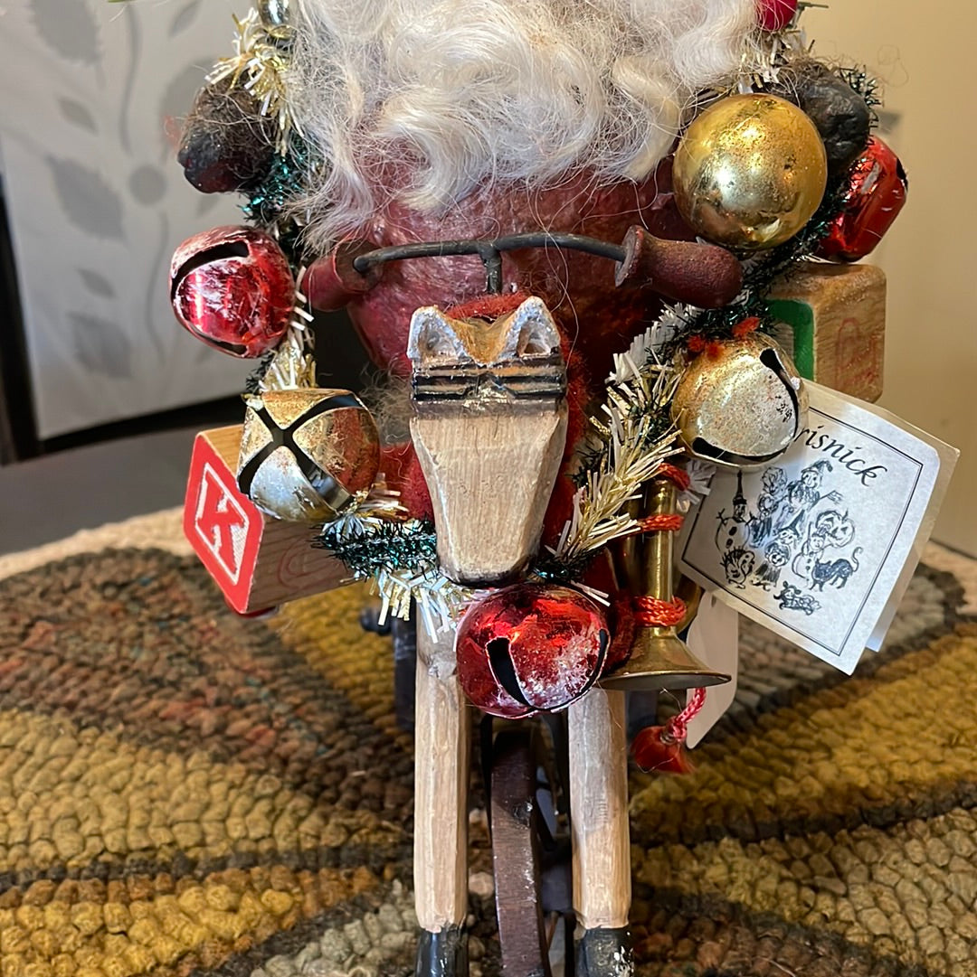 Krisnick Santa on Wooden Horse Winter