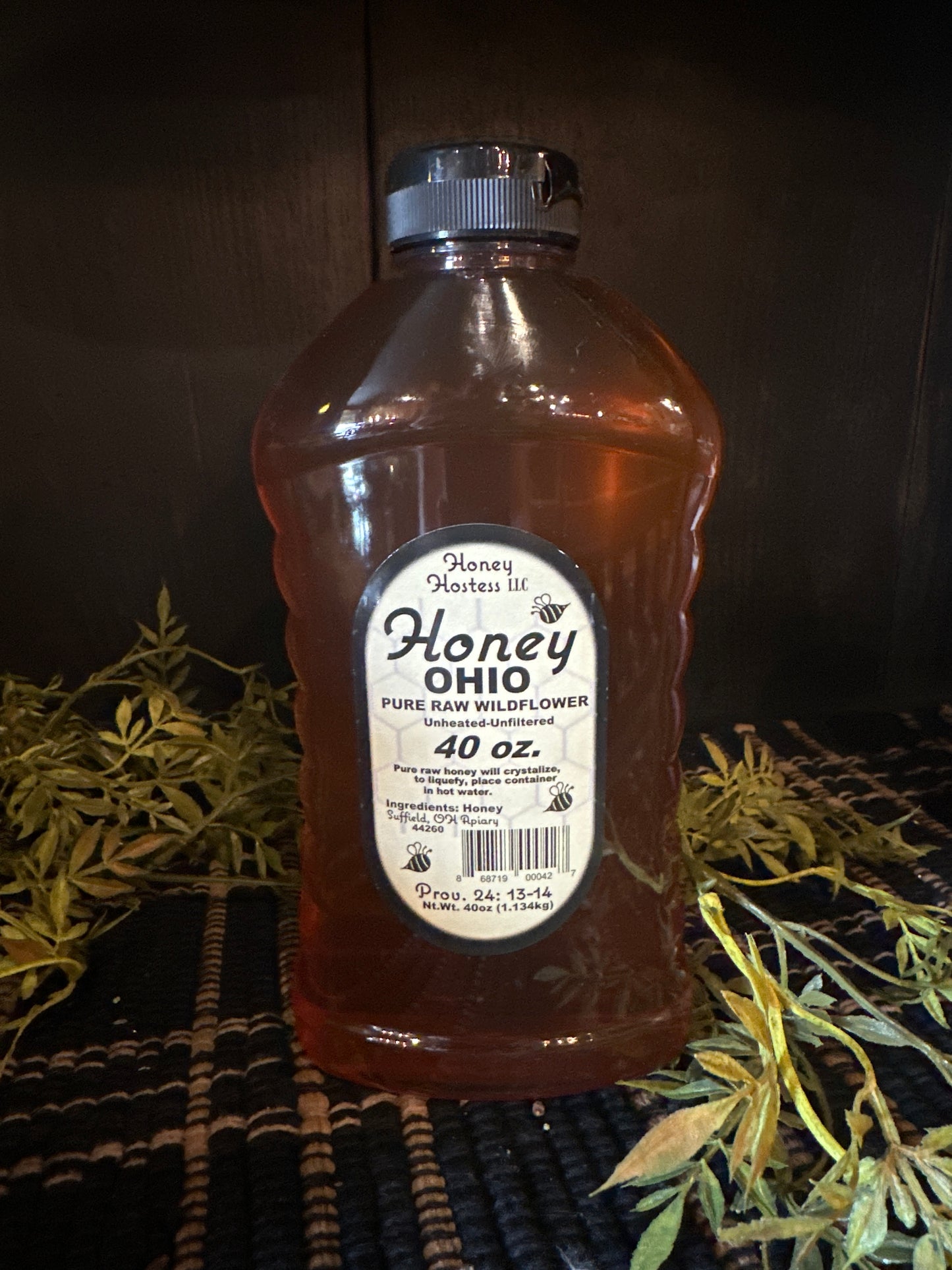 Raw Wildflower Honey 40oz