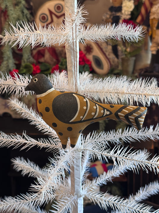 Folk Art Bird Ornaments
