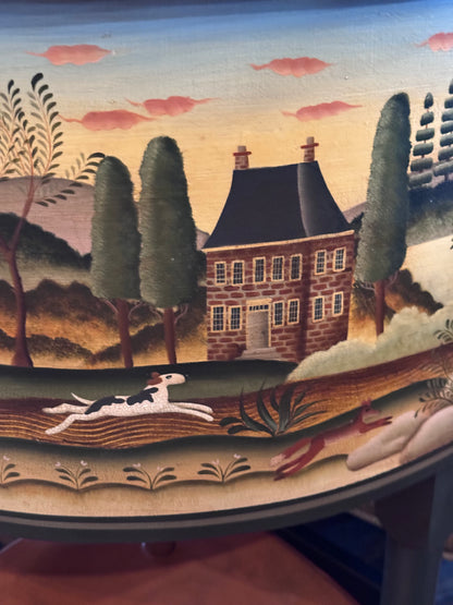 Handpainted Corner Table