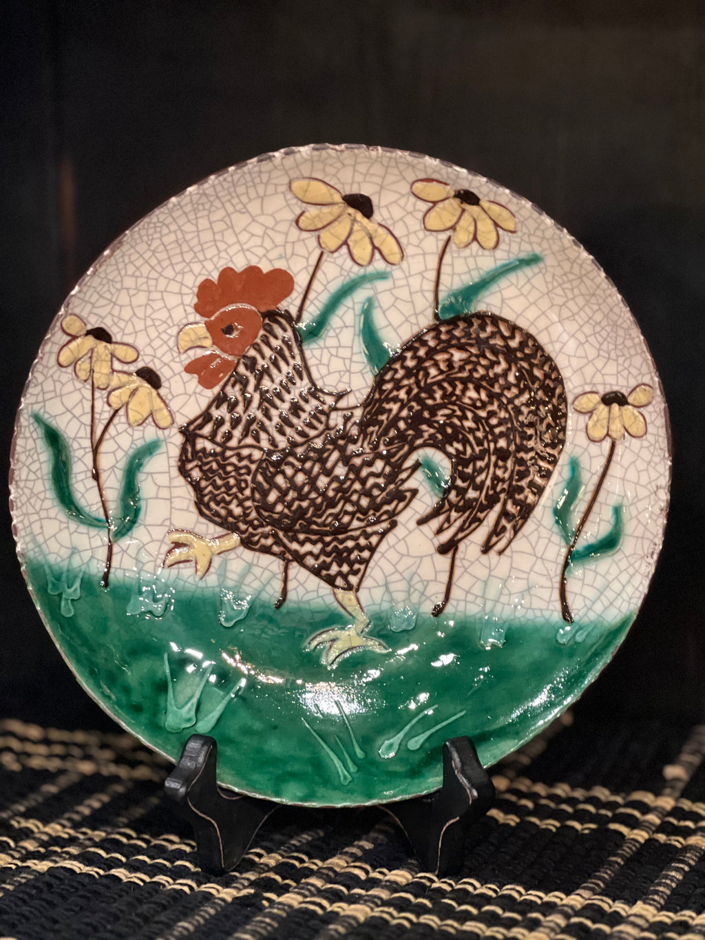 Rooster Plate David T Smith