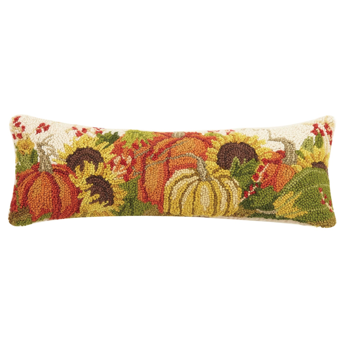 Pumpkins Cream Hook Pillow Fall