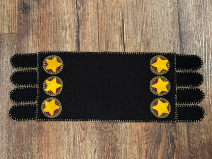 Handmade Wool Penny & Appliqué Runners