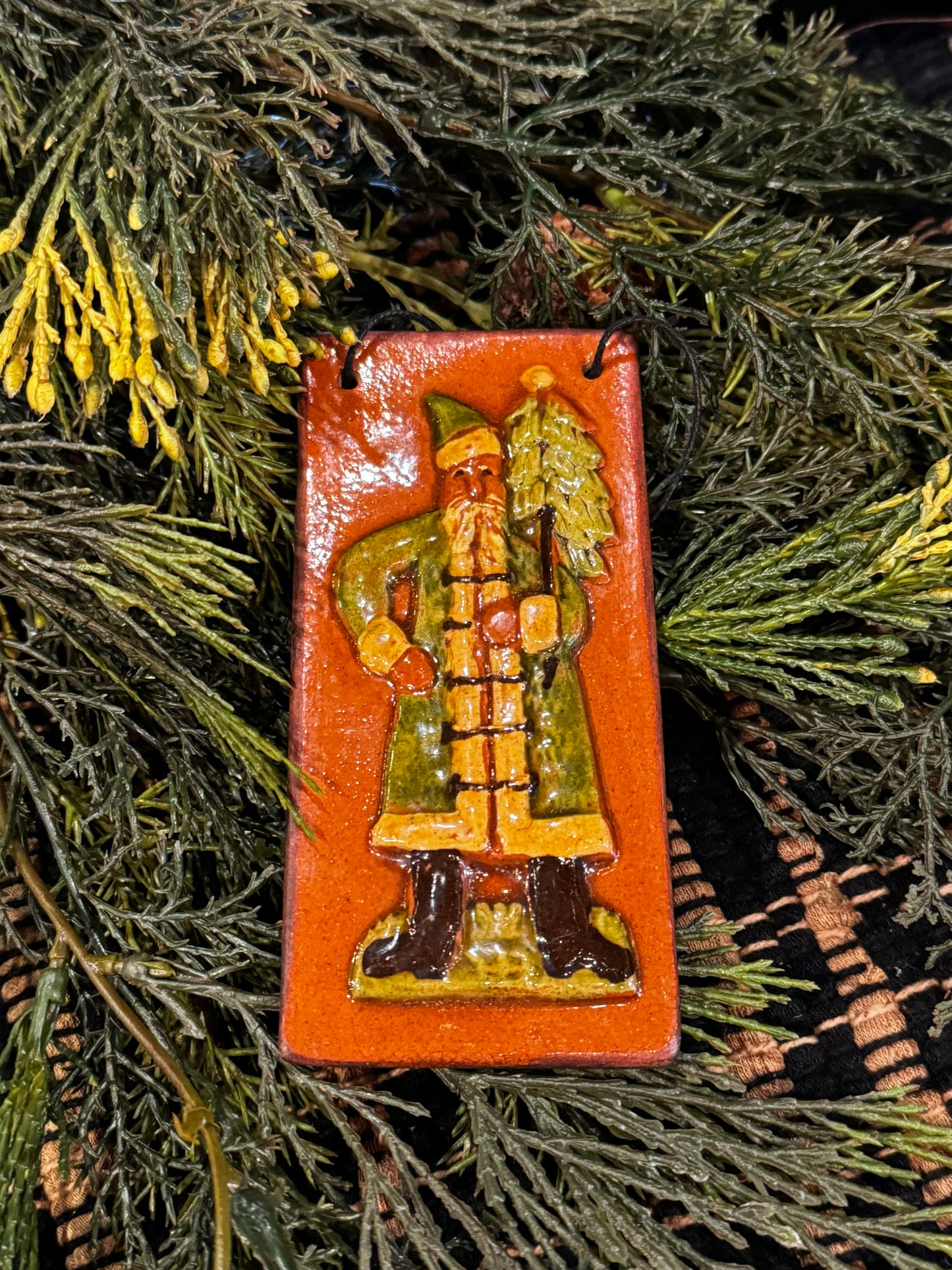 Shooner Santa w/Tree Ornament