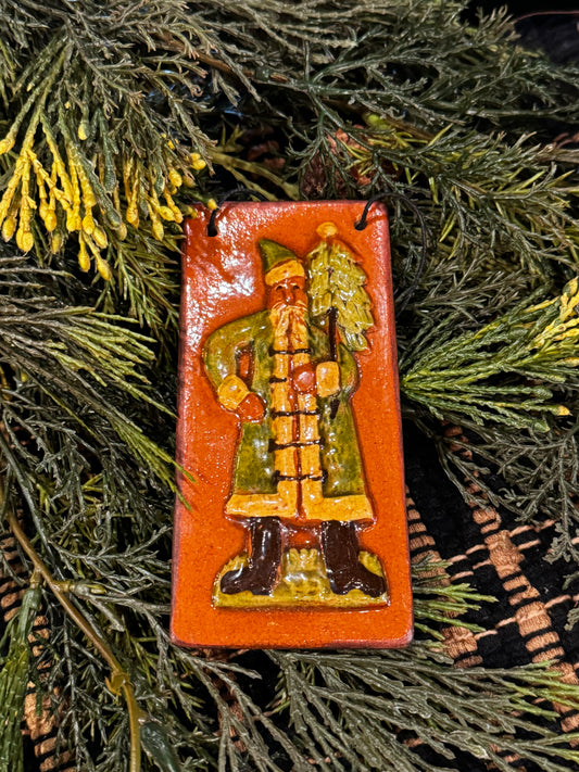 Shooner Santa w/Tree Ornament