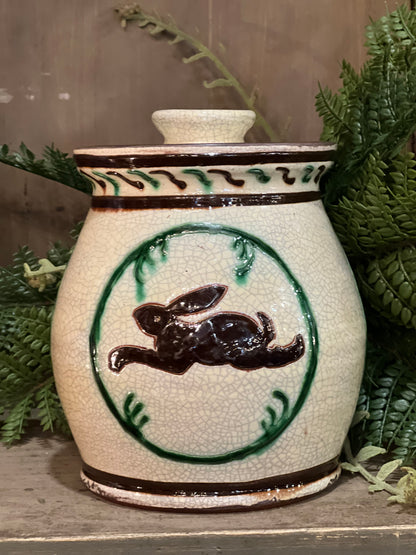 Bunny Pot w/Lid David T Smith Spring