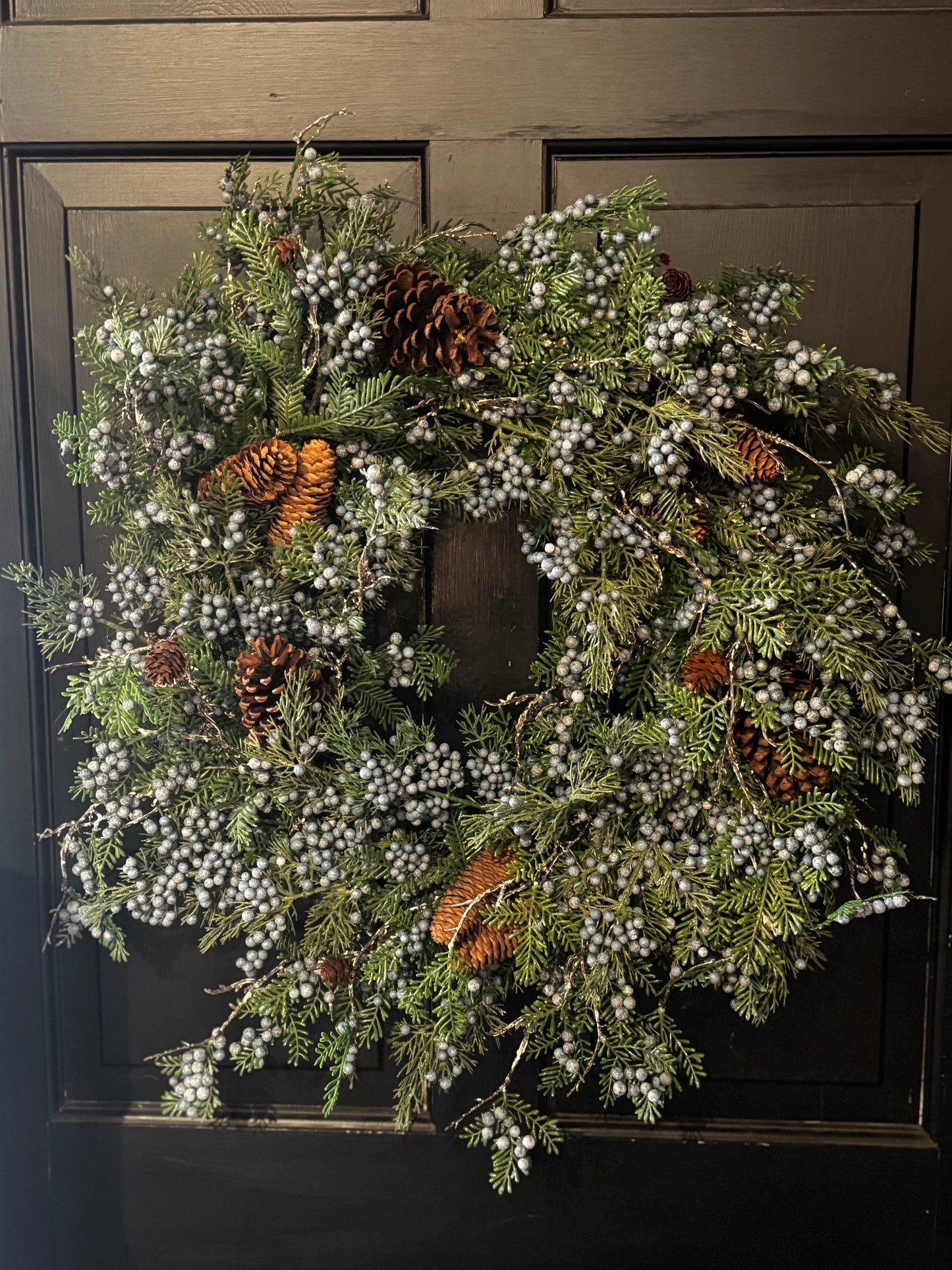 Frosted Blueberry Pine Wreath Winter