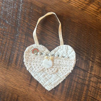 Antique Quilted Heart Ornaments Valentine’s