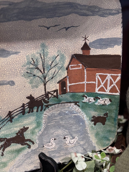 Farm Scene Platter David T Smith