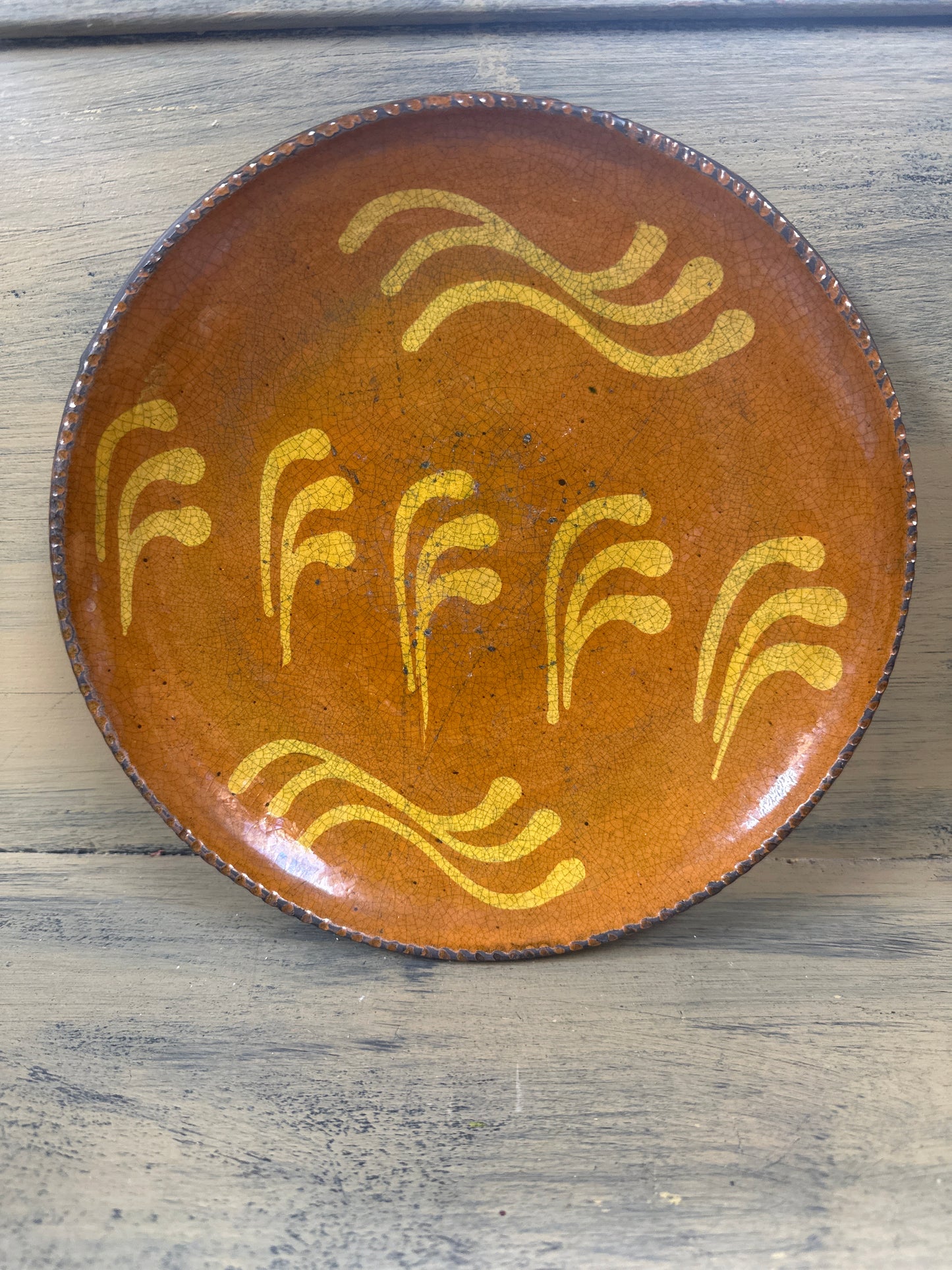 Shooner 9.75” Sgraffito Plate (B)