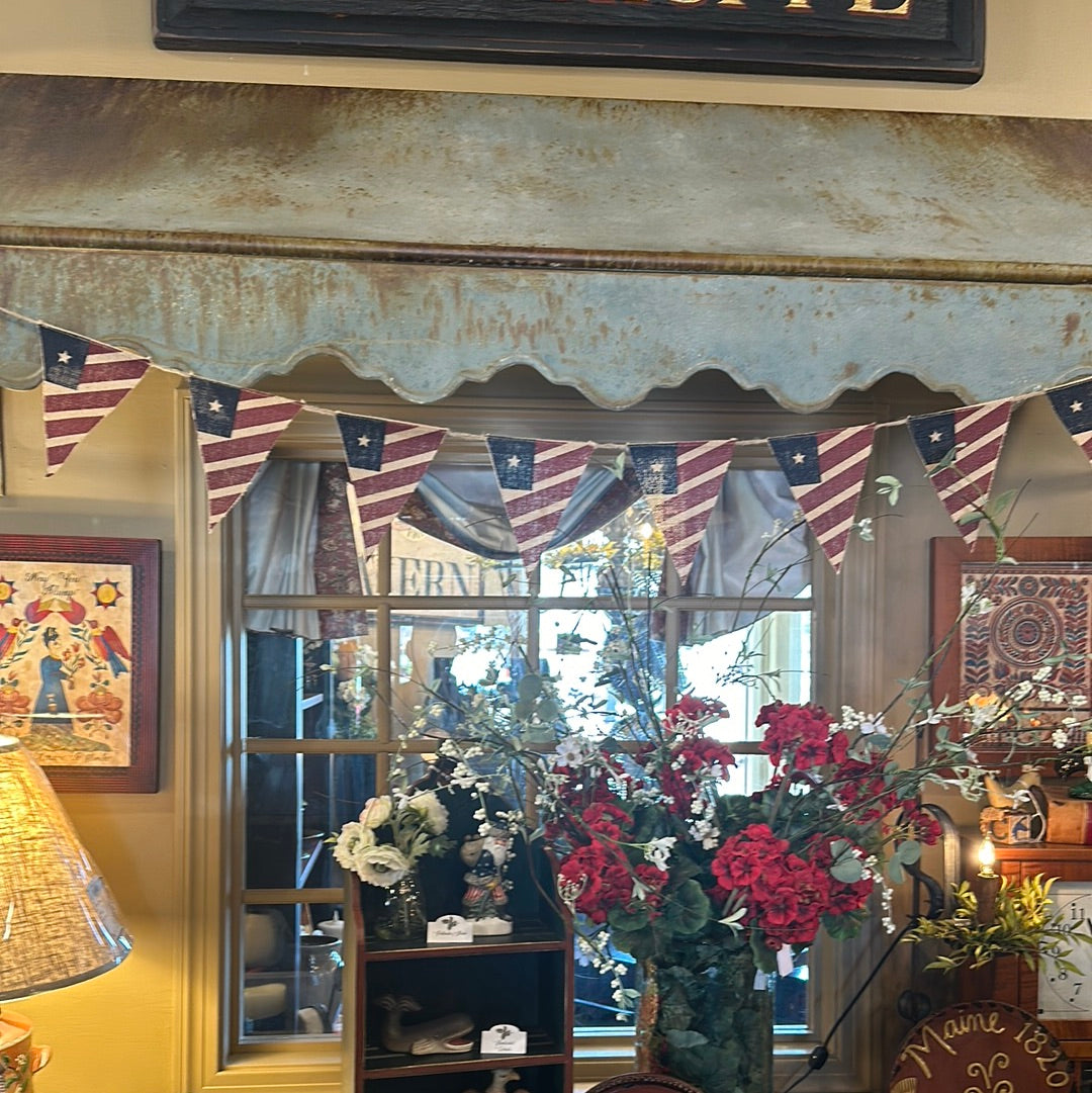 Burlap Pennant Flag Garland 6’