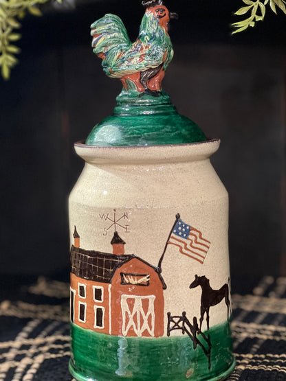 Farm Scene Canister David T Smith