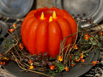 Pumpkin Moving Flame Candles Fall