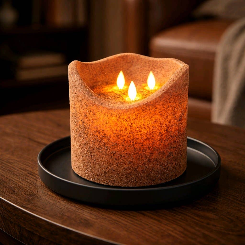 Grunge 3 Wick Moving Flame Candle